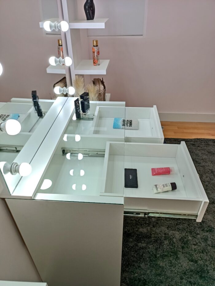 white makeup vanity